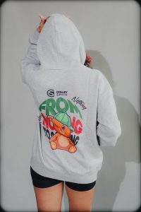 Cozy Bloom Zip Hoodie Heather Gray