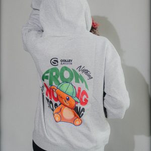 Cozy Bloom Zip Hoodie Heather Gray